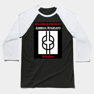 Adinkra Symbol Nyansapo representing Wisdom Baseball T-Shirt